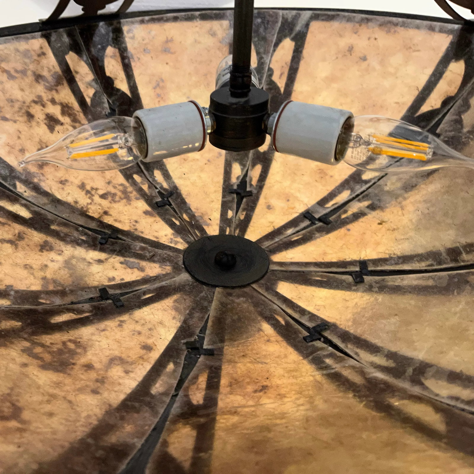 Contemporary Renaissance Inspired Iron & Mica "Avignon" Pendant by Fine Art Lamps - 9