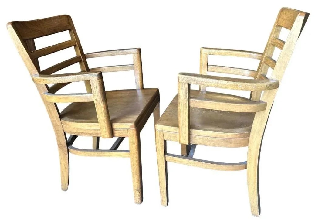 Boling Chair Company Walnut Mid 20th Century Office Chairs - a Pair - 7