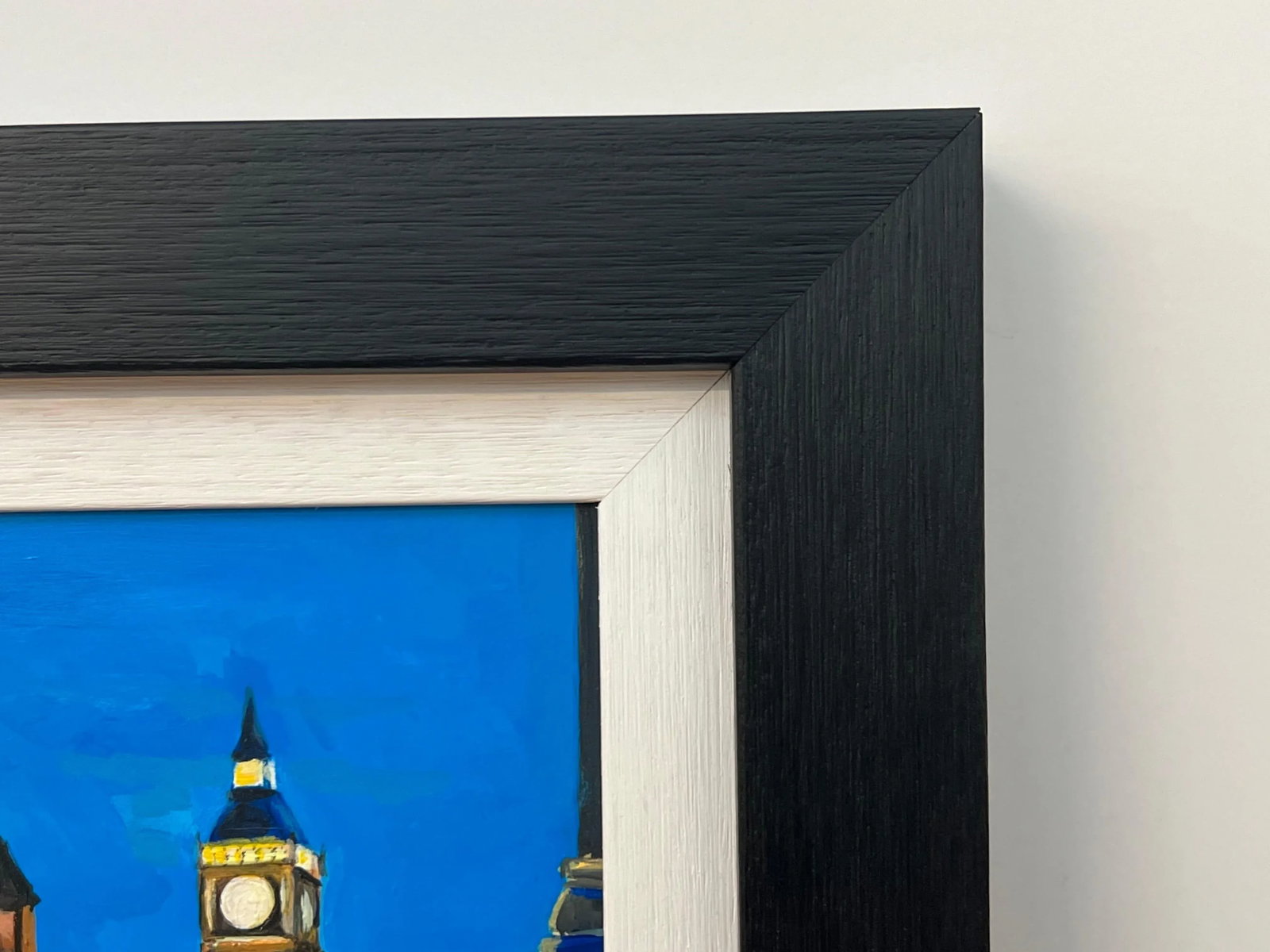 Original Painting of Big Ben From Trafalgar Square in London a Miniature Study by Contemporary Artis - 11