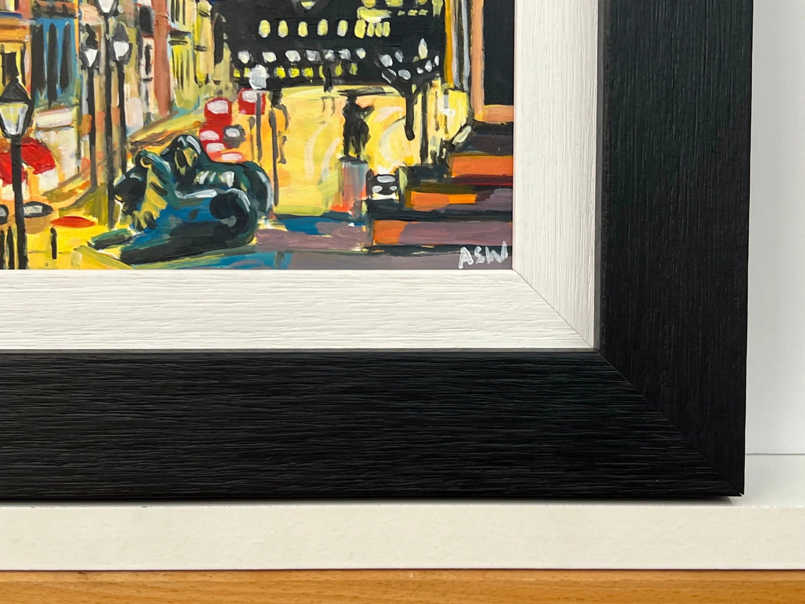 Original Painting of Big Ben From Trafalgar Square in London a Miniature Study by Contemporary Artis - 8