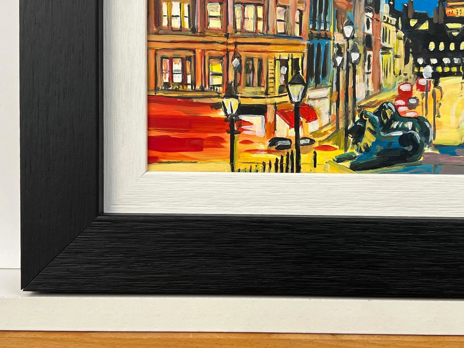 Original Painting of Big Ben From Trafalgar Square in London a Miniature Study by Contemporary Artis - 9