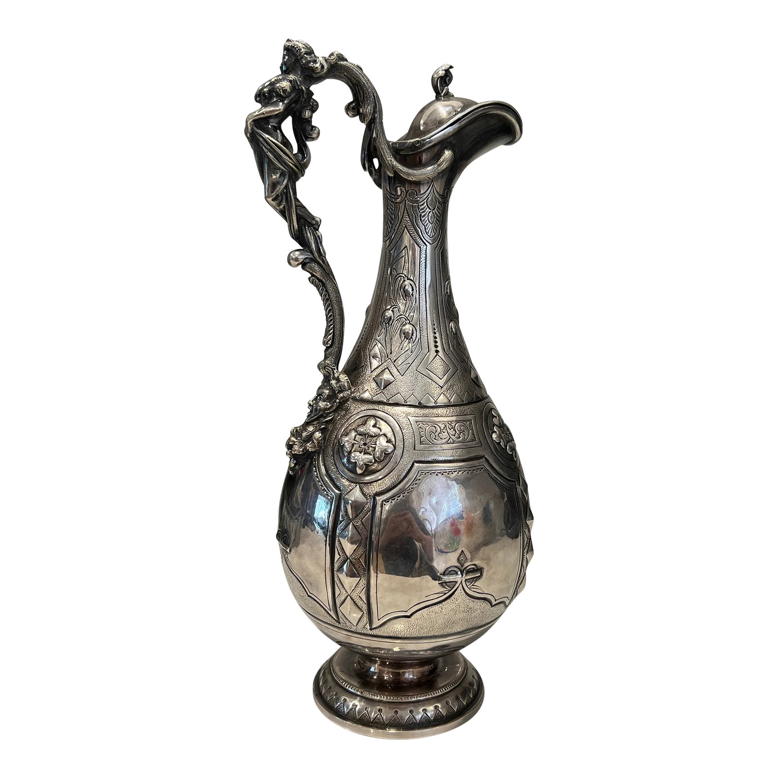 American Coin Silver Balmain Regatta "Gardiner Cup" Ewer Circa 1875 (1 of 11)