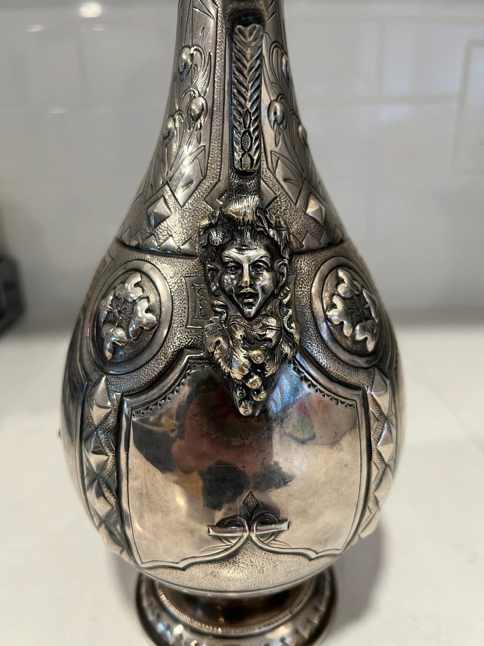American Coin Silver Balmain Regatta "Gardiner Cup" Ewer Circa 1875 - 5