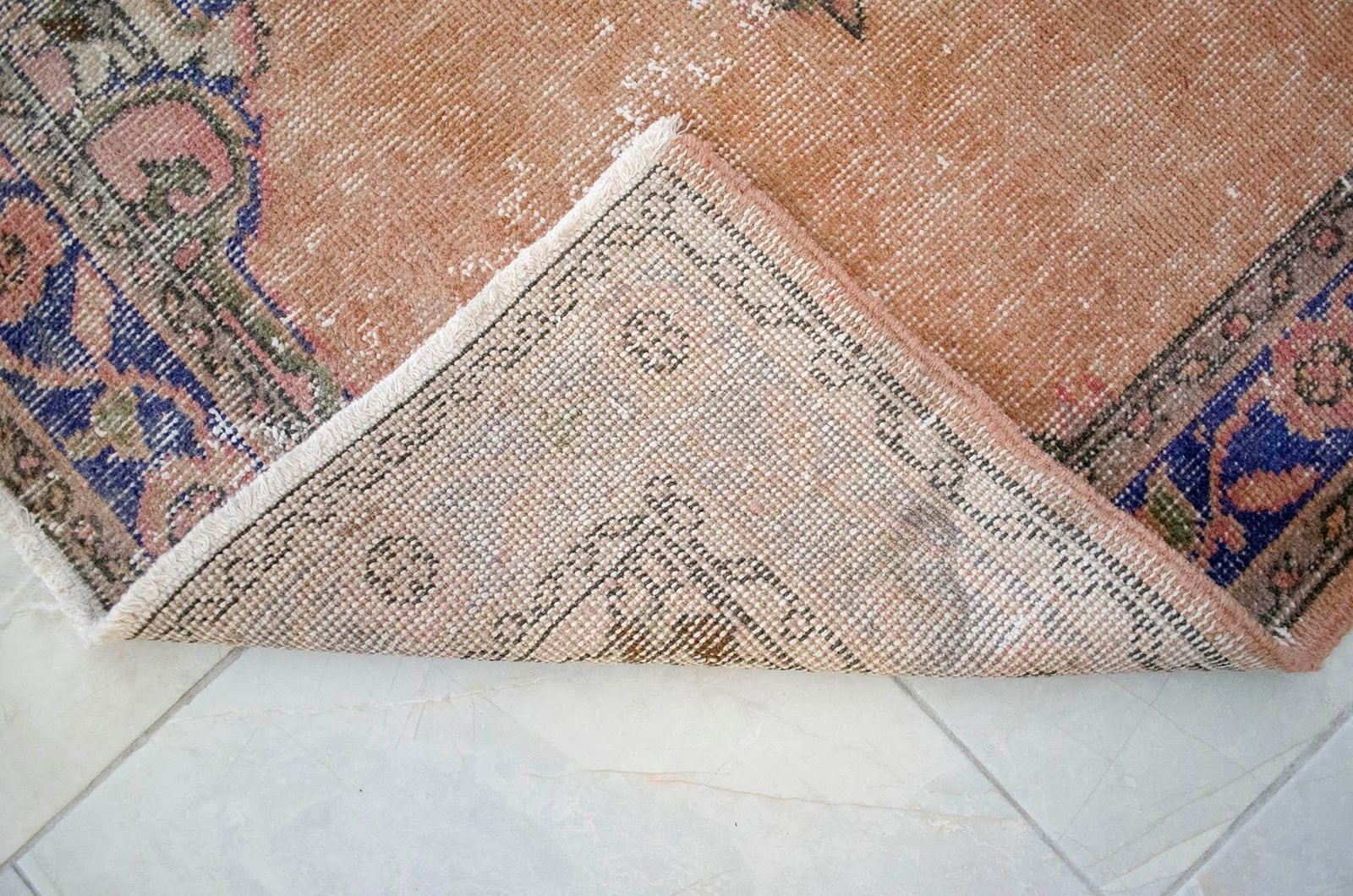 Hand-Knotted Turkish Runner Rug Faded Colors Low Pile - 2'12"³ X 10'10"³ - 11
