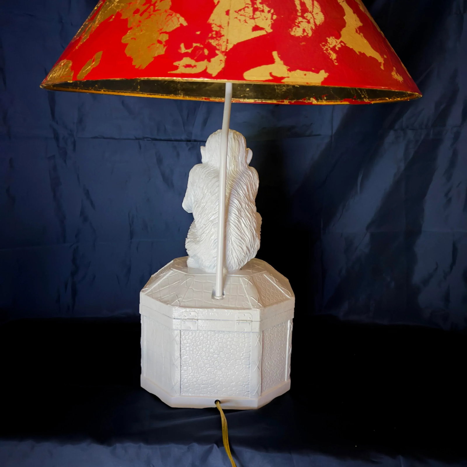 Late 20th Century Palm Beach Regency Vivai Del Sud Style Speak No Evil Monkey Table Lamp - Newly Pai - 9