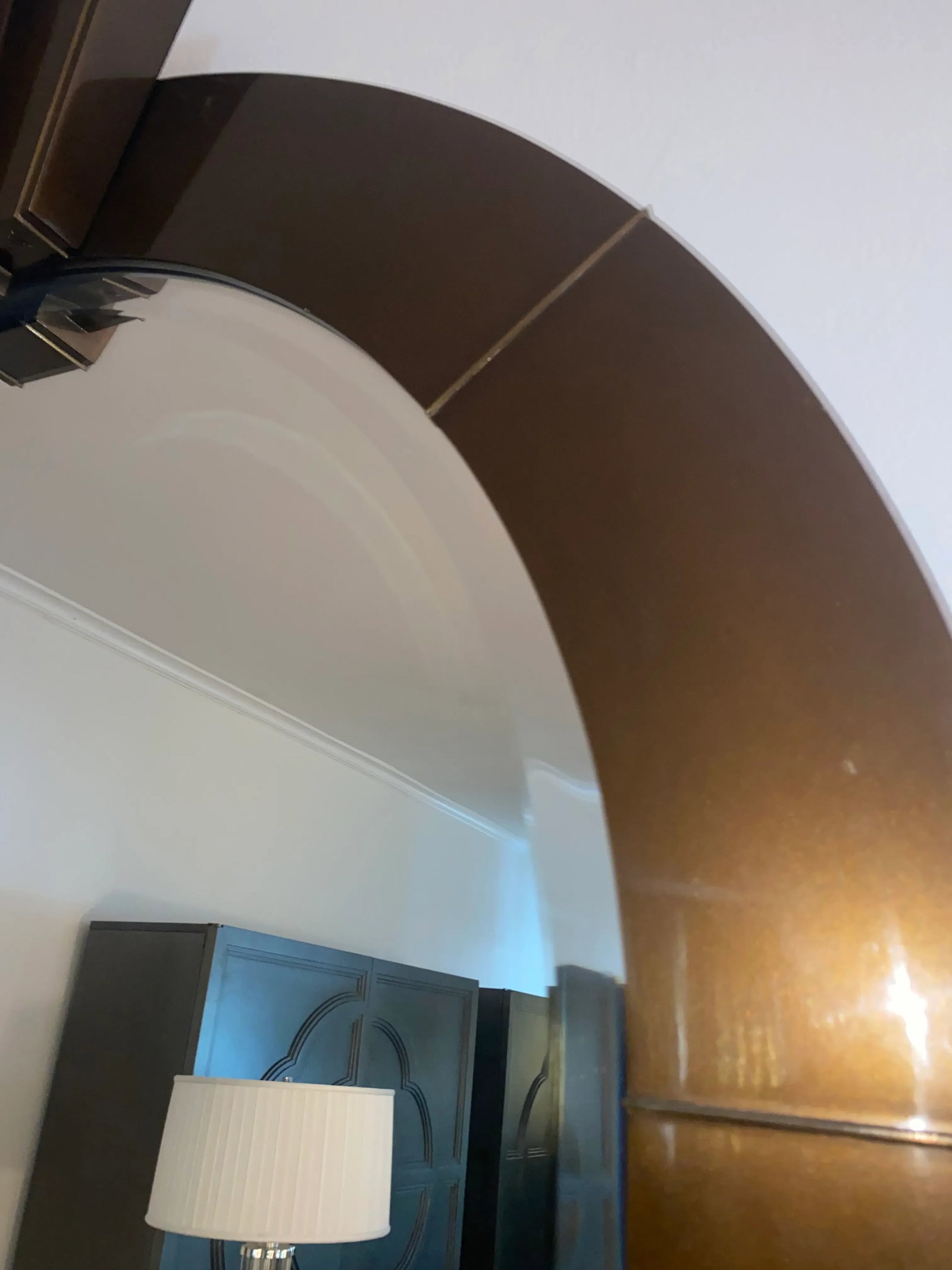 Monumental Art Deco Arched Floor or Tall Wall Mirror - 4