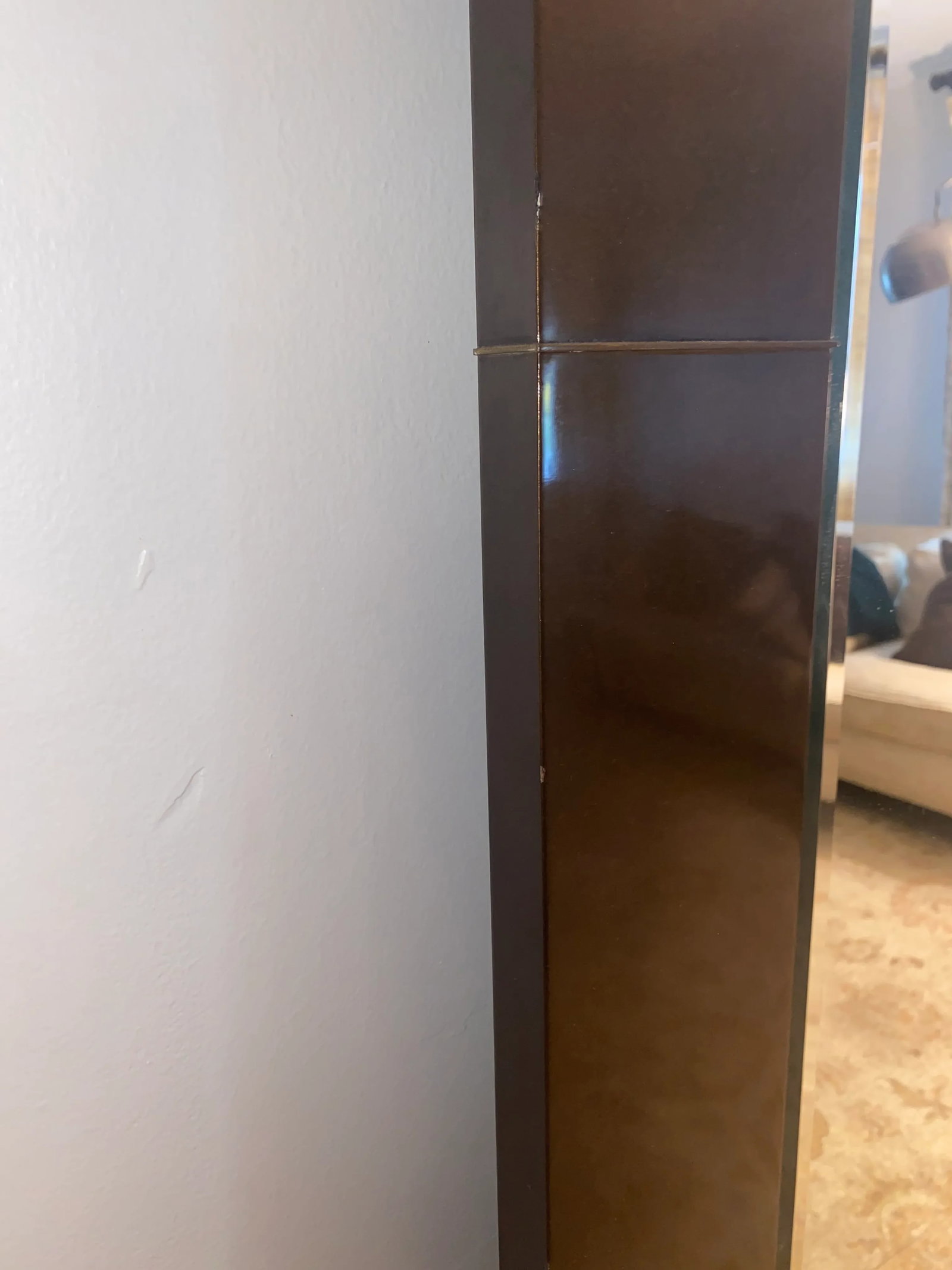Monumental Art Deco Arched Floor or Tall Wall Mirror - 7