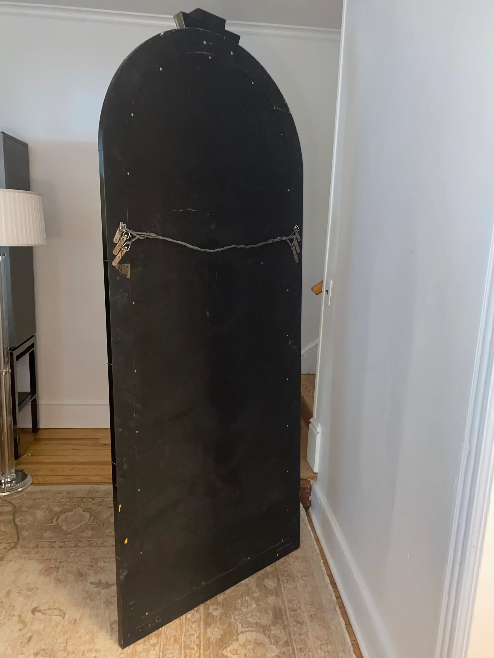 Monumental Art Deco Arched Floor or Tall Wall Mirror - 9