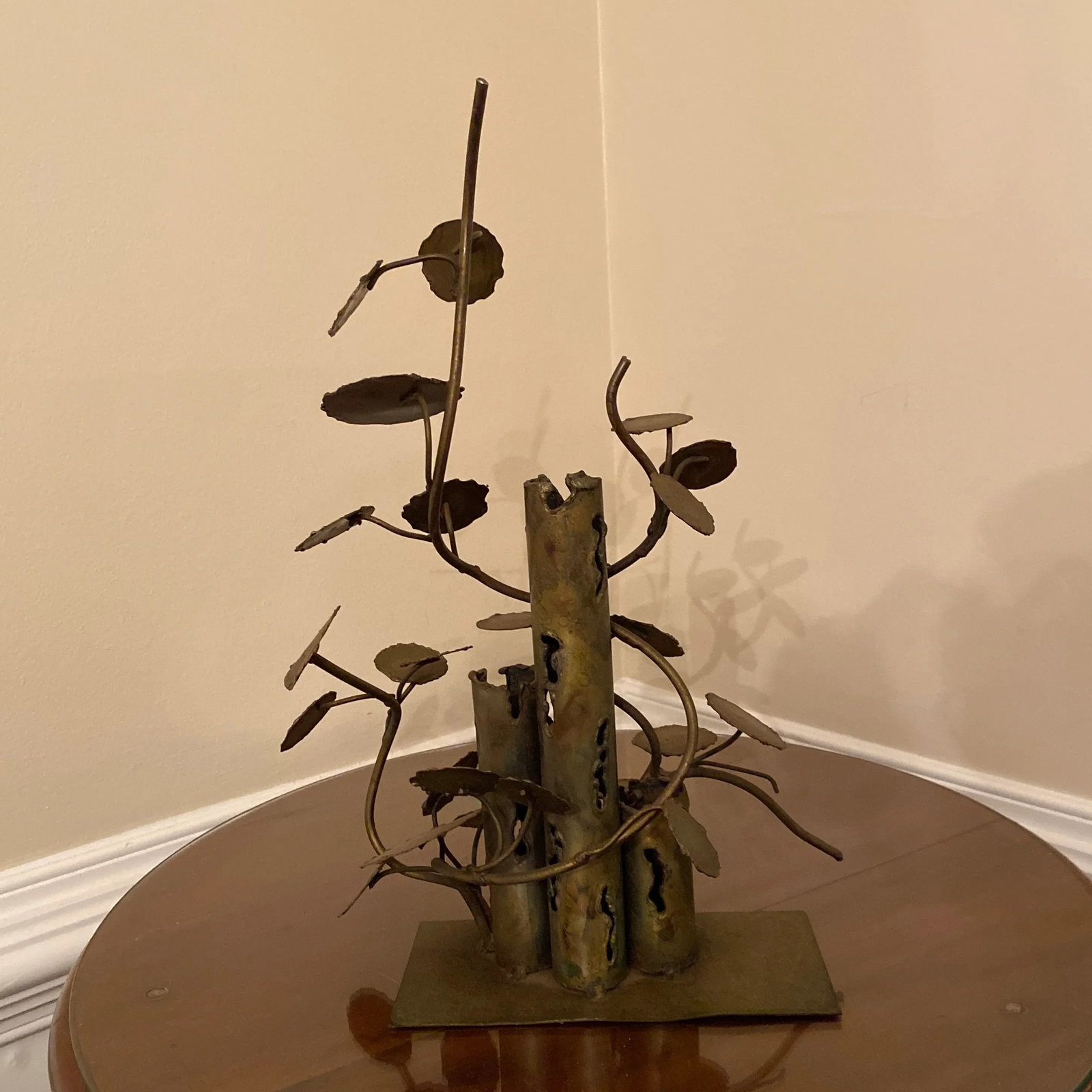 70's Vintage Curtis Jere - Style "Raindrops" Plant Sculpture - 2