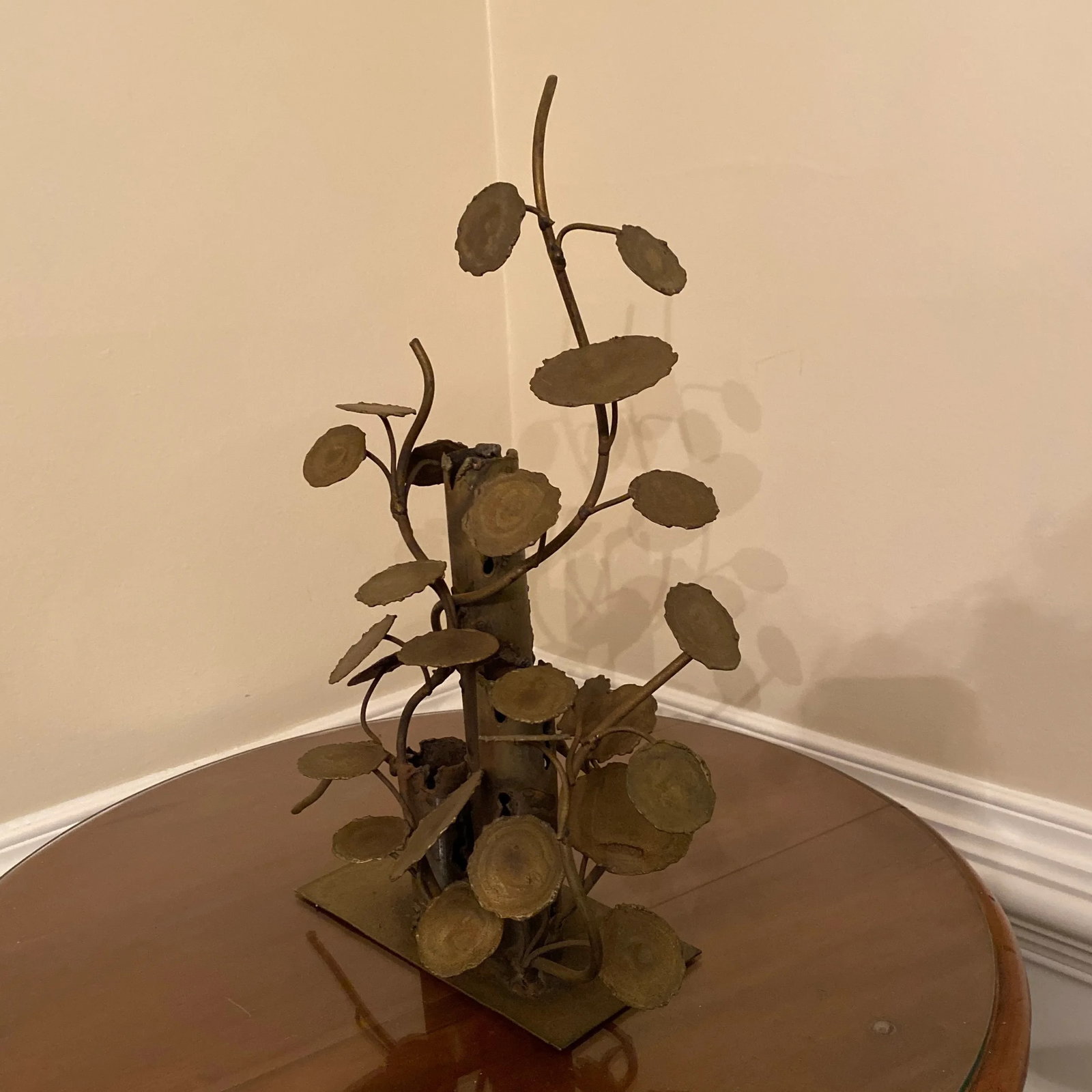 70's Vintage Curtis Jere - Style "Raindrops" Plant Sculpture - 3