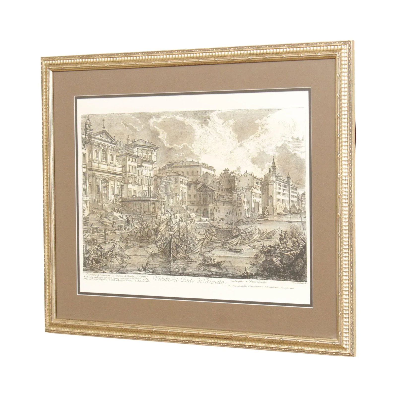 Italian 'Veduta del Porto di Ripetta' Lithograph, After Giovanni Battista Piranesi - 13