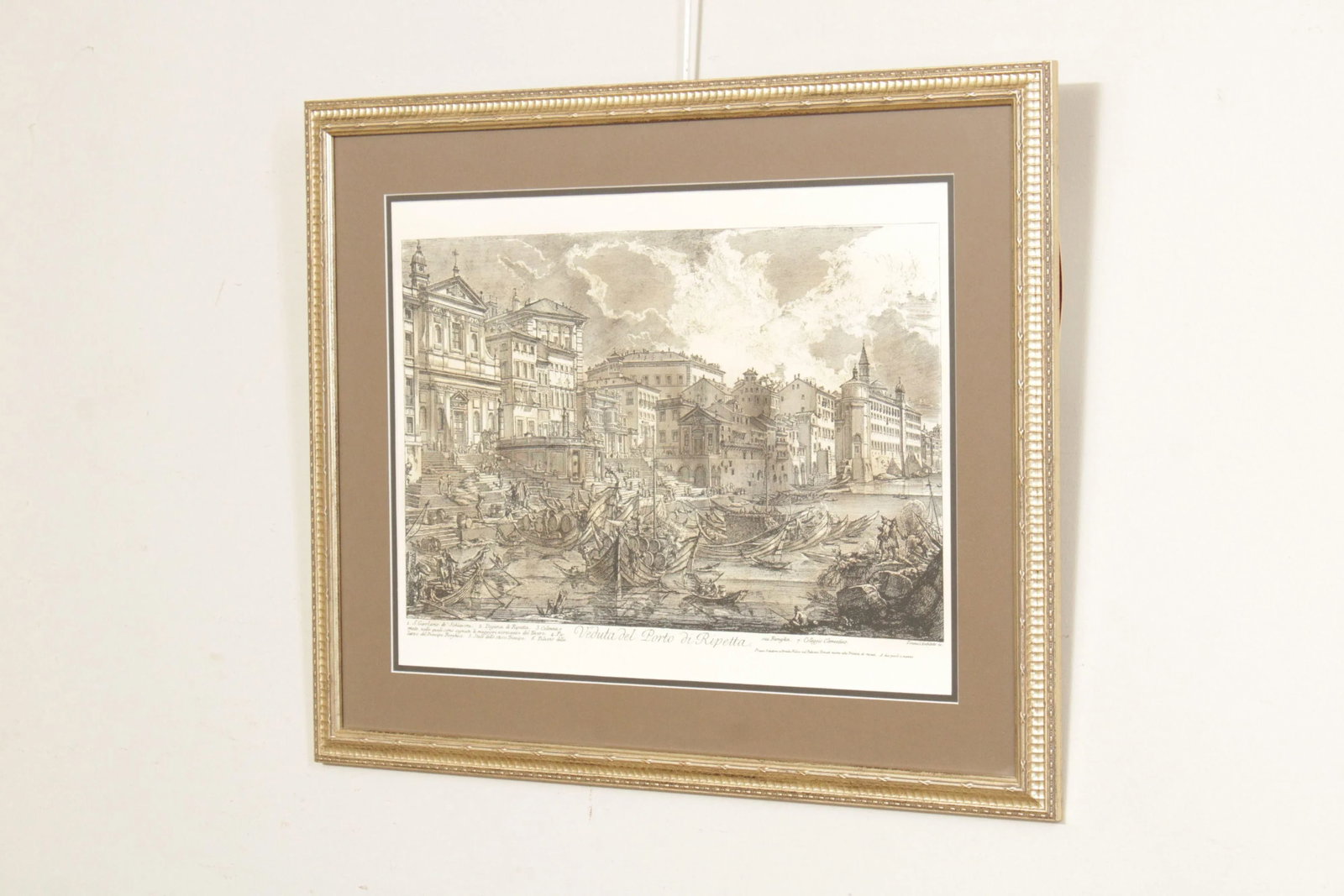 Italian 'Veduta del Porto di Ripetta' Lithograph, After Giovanni Battista Piranesi - 2