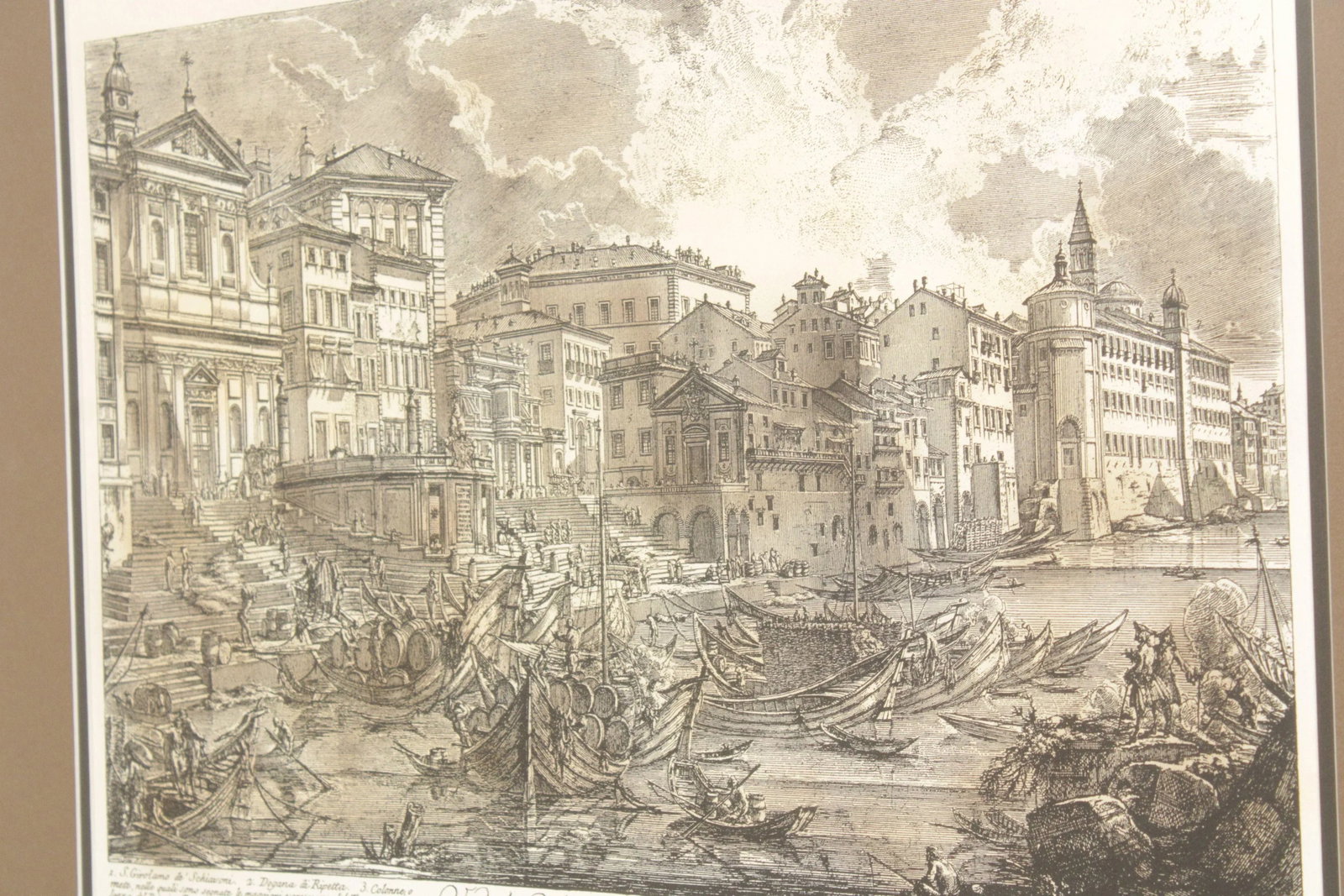 Italian 'Veduta del Porto di Ripetta' Lithograph, After Giovanni Battista Piranesi - 5