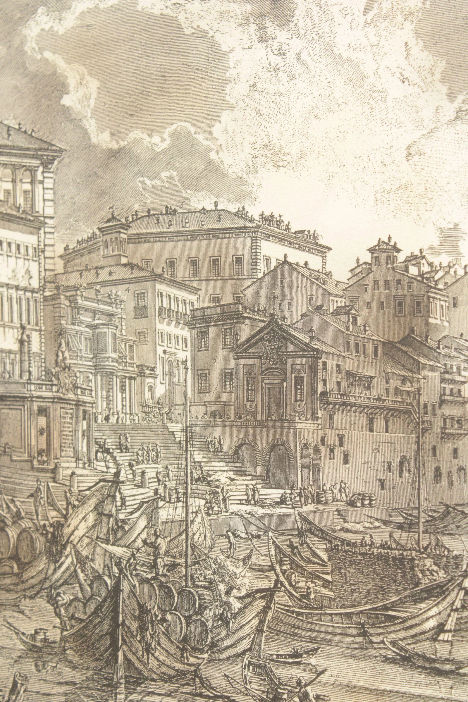 Italian 'Veduta del Porto di Ripetta' Lithograph, After Giovanni Battista Piranesi - 7