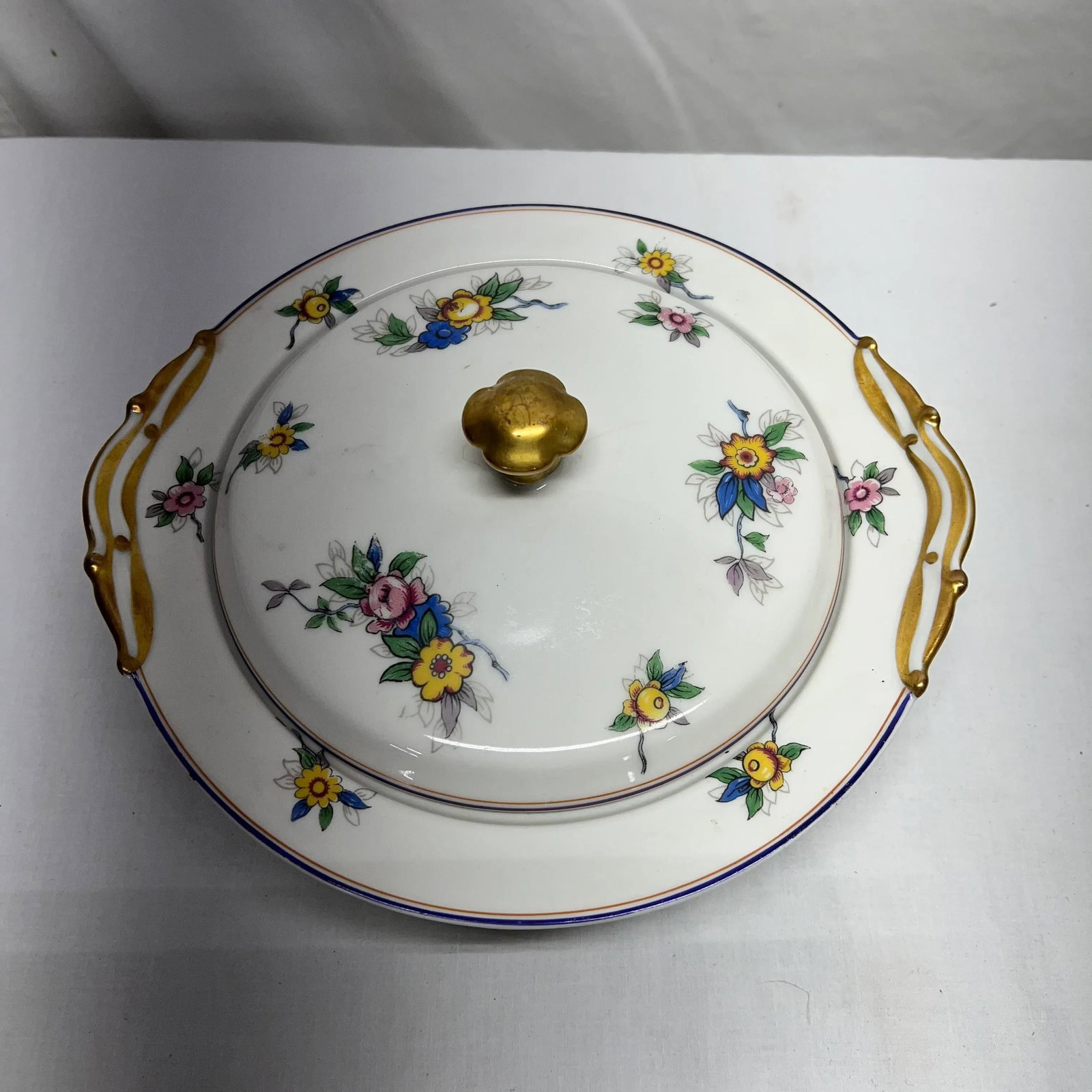 Limoges France Covered Serving Bowl - 4
