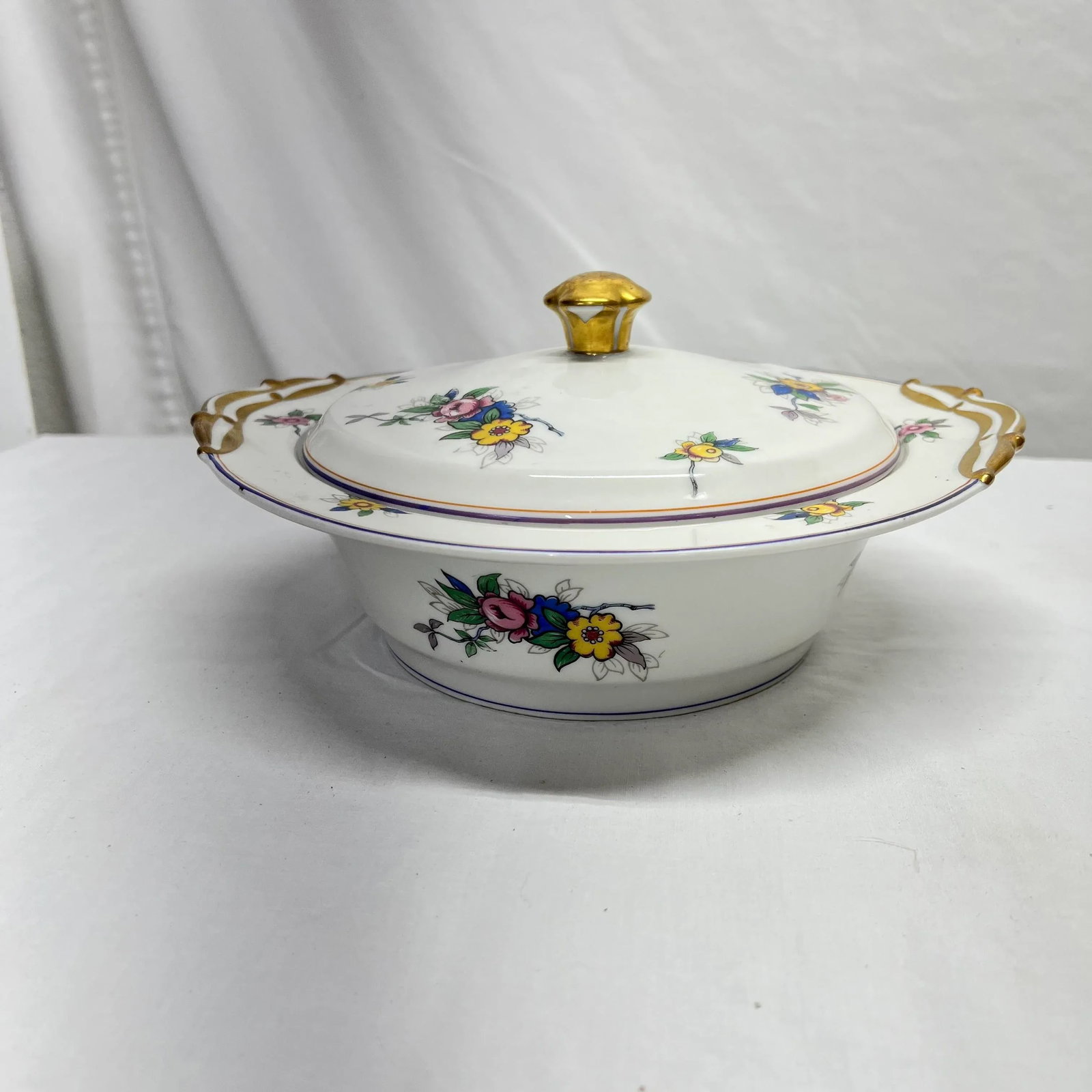 Limoges France Covered Serving Bowl - 5