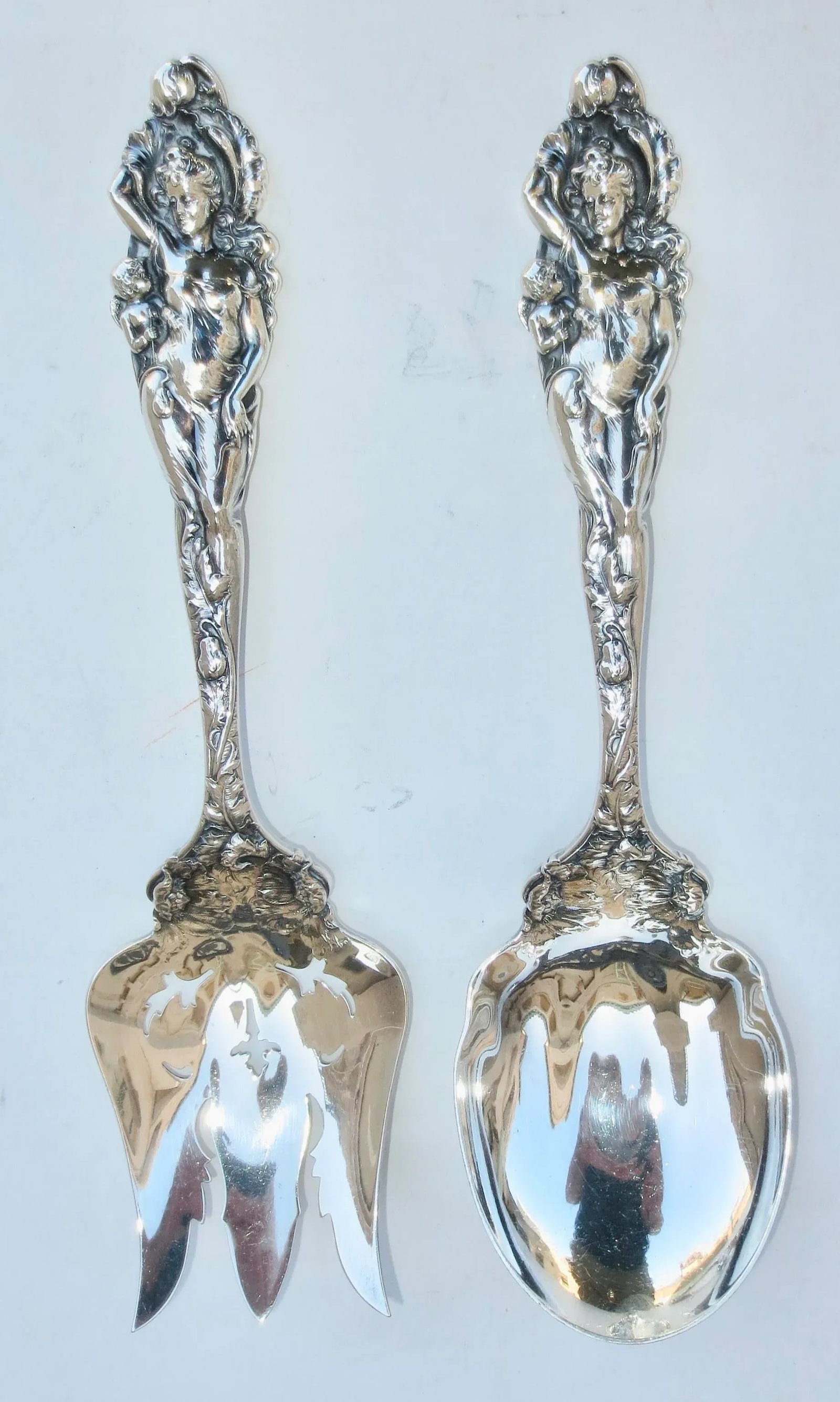 Love Disarmed Reed & Barton 1899 Sterling Silver -A Pair of 2 - 7
