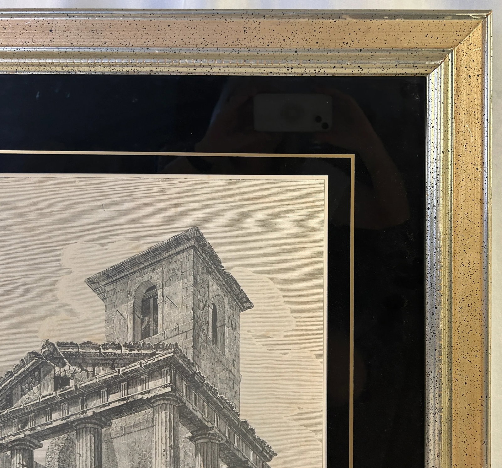 Giovanni Piranesi's "The Temple of Hercules" Engraving, Framed - 2
