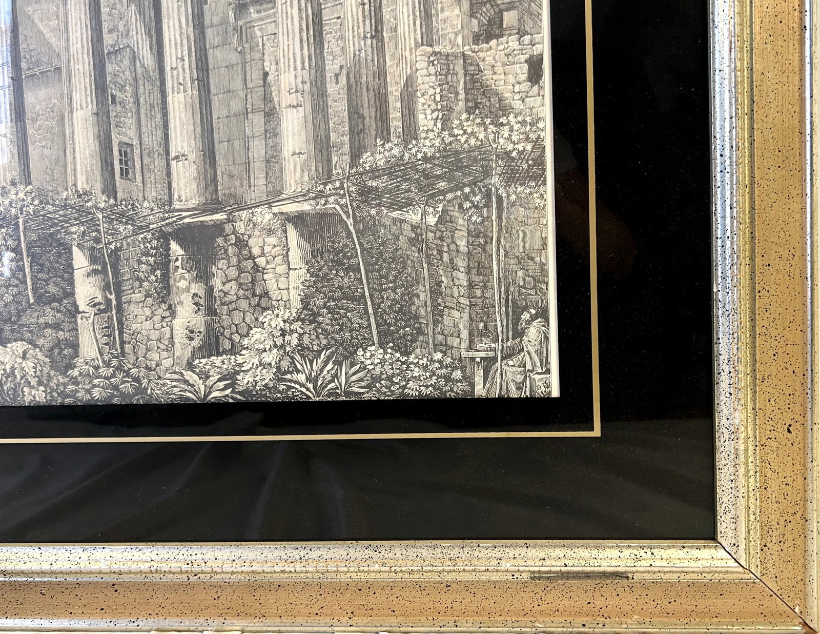 Giovanni Piranesi's "The Temple of Hercules" Engraving, Framed - 3