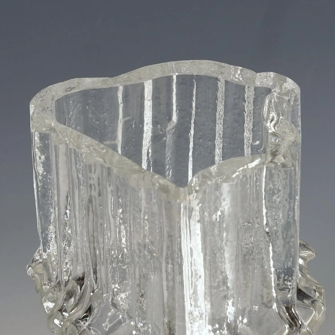 Vintage Art Glass Vase by Tapio Wirkkala for Iittala 1967 - 4