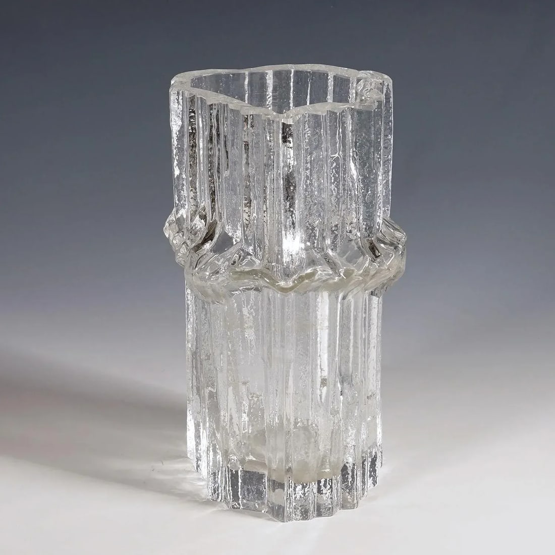 Vintage Art Glass Vase by Tapio Wirkkala for Iittala 1967 - 8