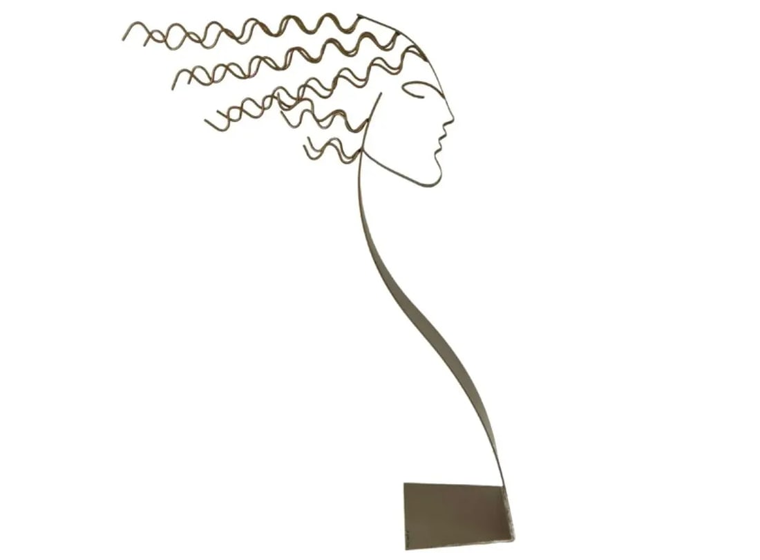 Curtis Jere' Abstract Female Silhouette Metal Sculpture - 2