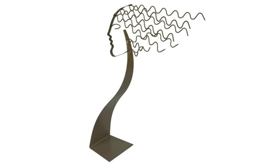 Curtis Jere' Abstract Female Silhouette Metal Sculpture - 3