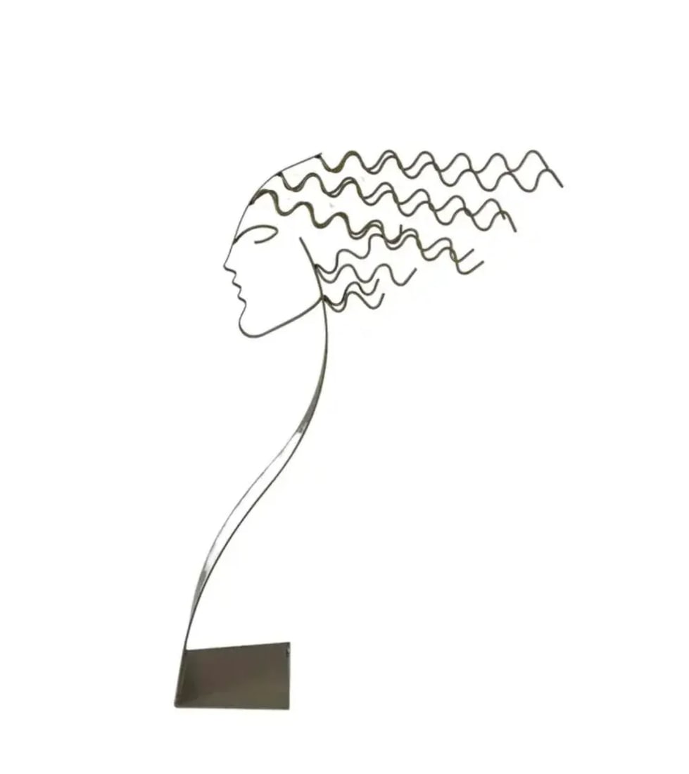 Curtis Jere' Abstract Female Silhouette Metal Sculpture - 7