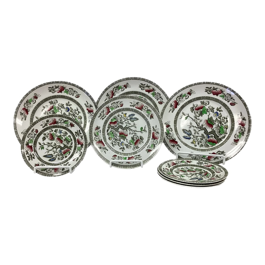 Set of Ridgeway of Staffordshire England "Indian Tree" Plates (1 of 9)