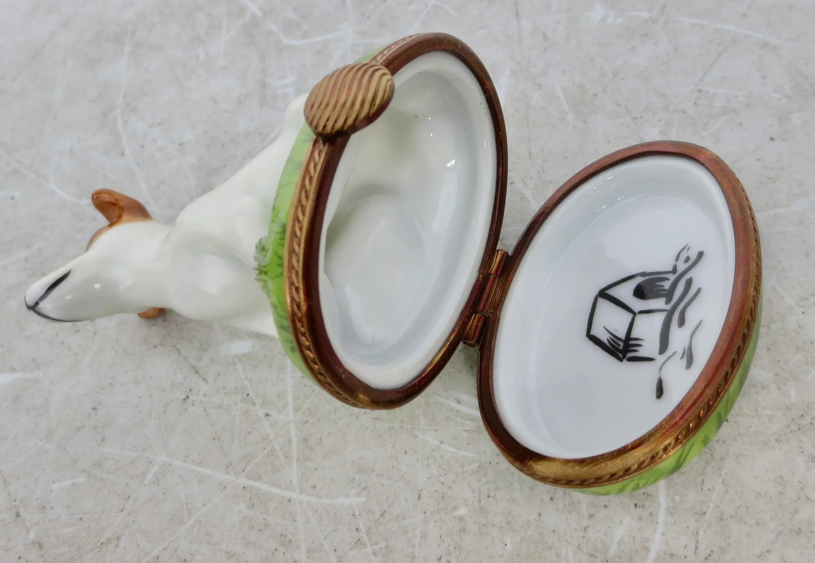 Limoges Porcelain Terrier Box - 4