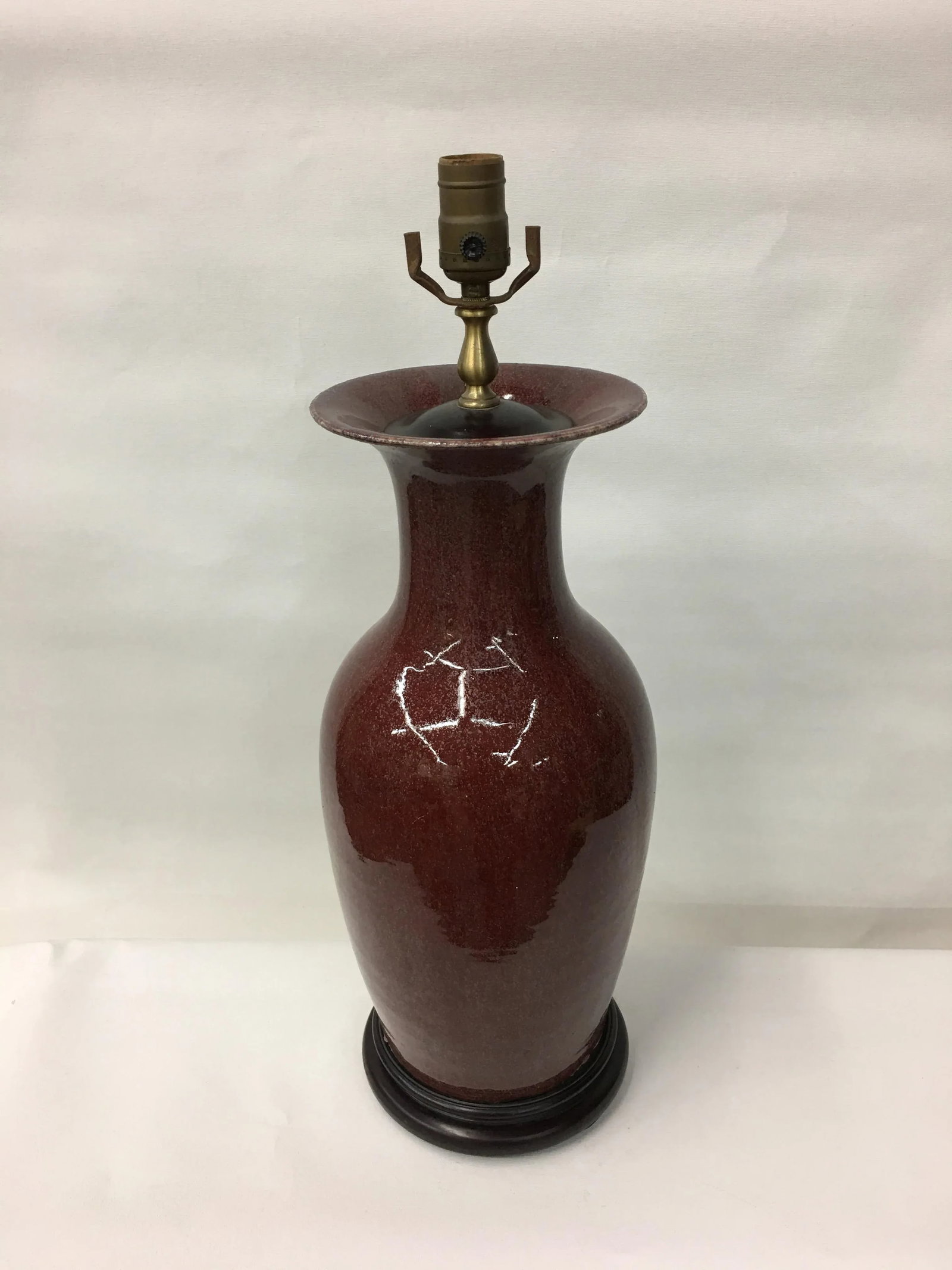 Vintage Oxblood Vase Lamp - 2