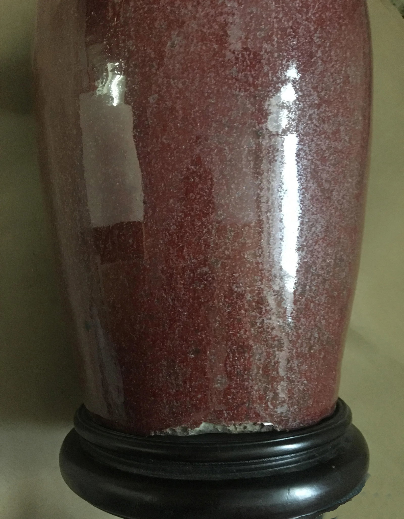 Vintage Oxblood Vase Lamp - 4