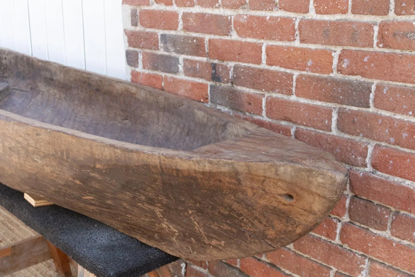 200" Long Antique Primitive Wooden Canoe - 7