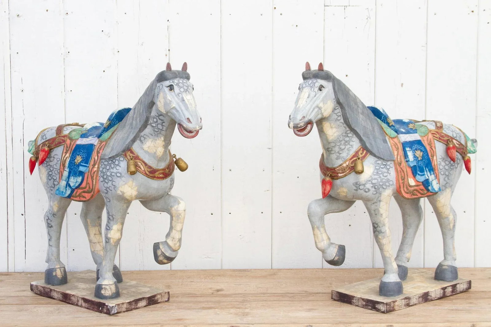 Pair of Mid-Century Inlay Veneer Horses - 3