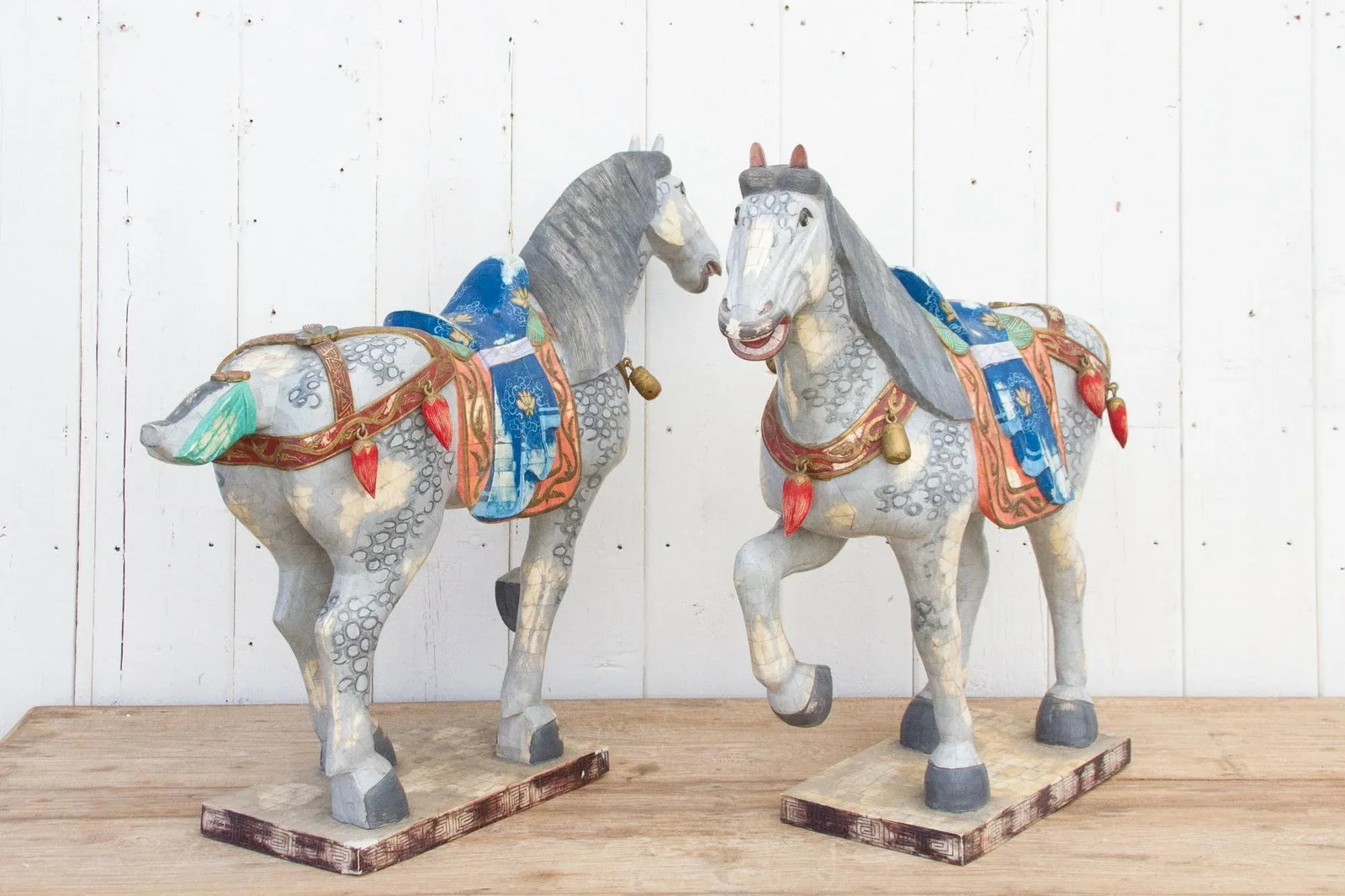 Pair of Mid-Century Inlay Veneer Horses - 5