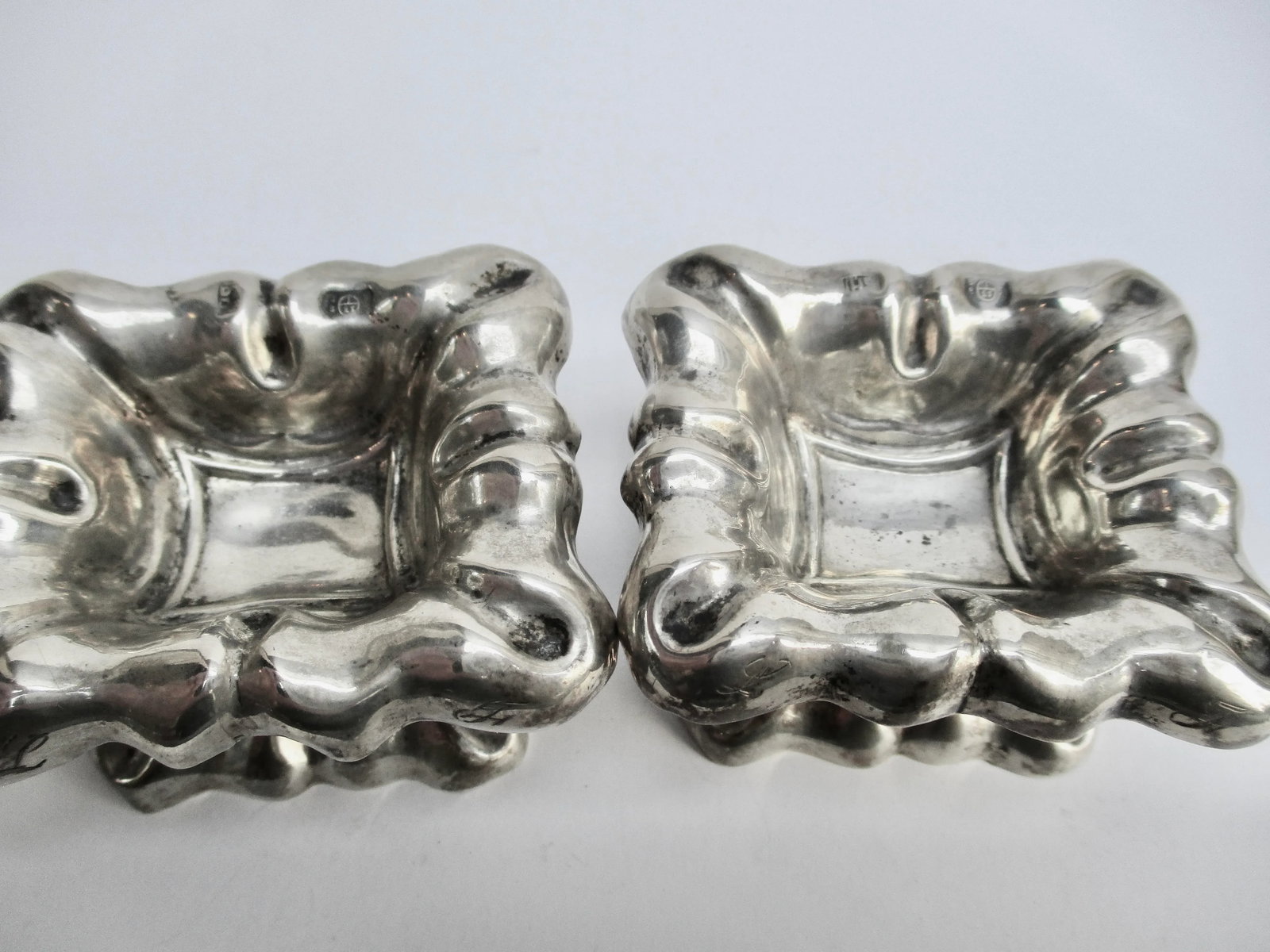 Antique Austro-Hungarian Silver Salt & Pepper Servers Circa 1852- a Pair of 2 - 2