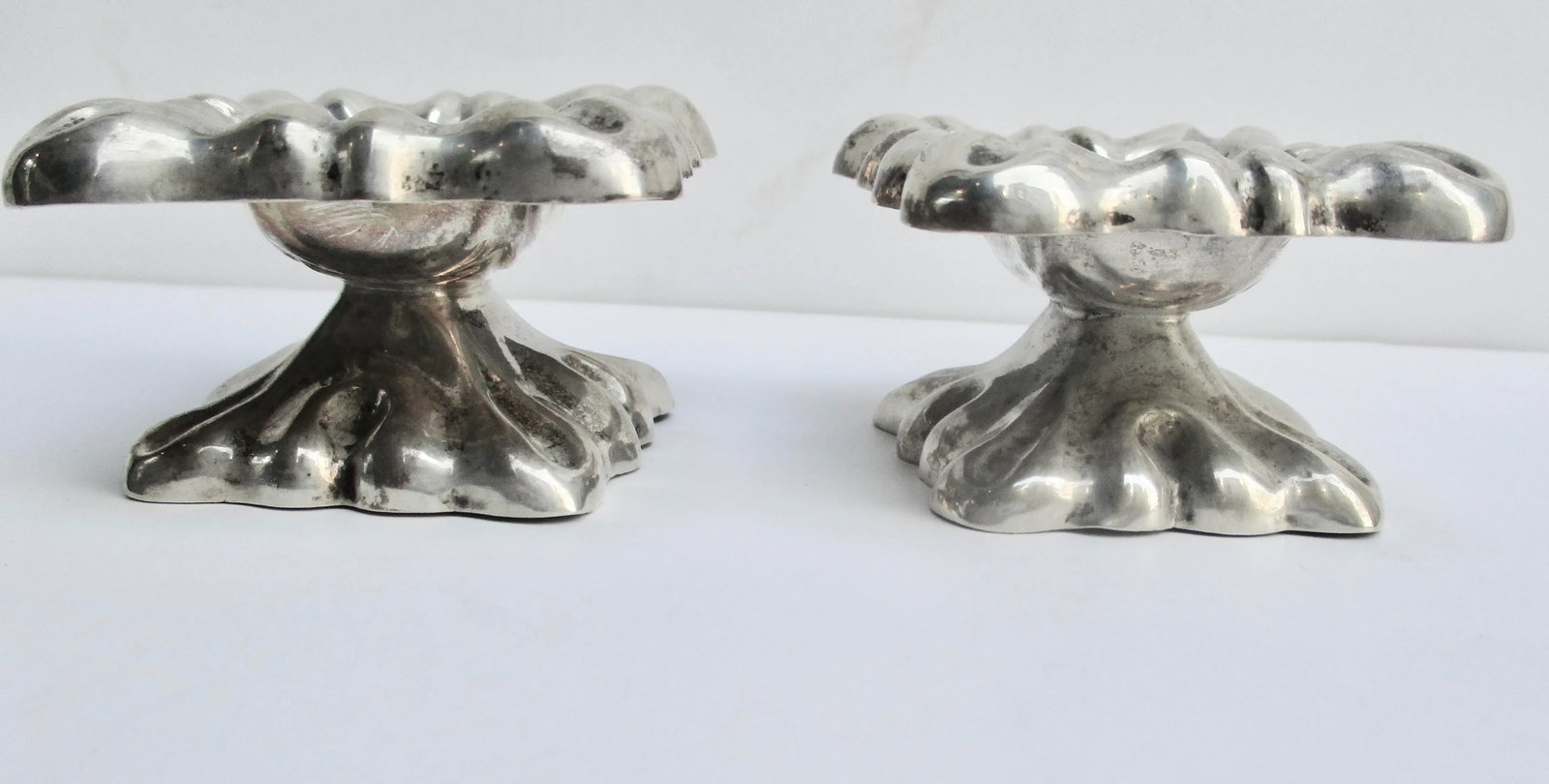Antique Austro-Hungarian Silver Salt & Pepper Servers Circa 1852- a Pair of 2 - 3