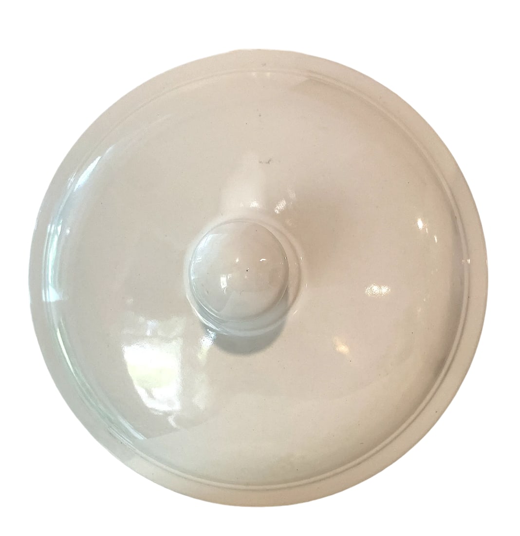 Antique French White Ironstone Tureen Lion Face Handles and Lid - 6