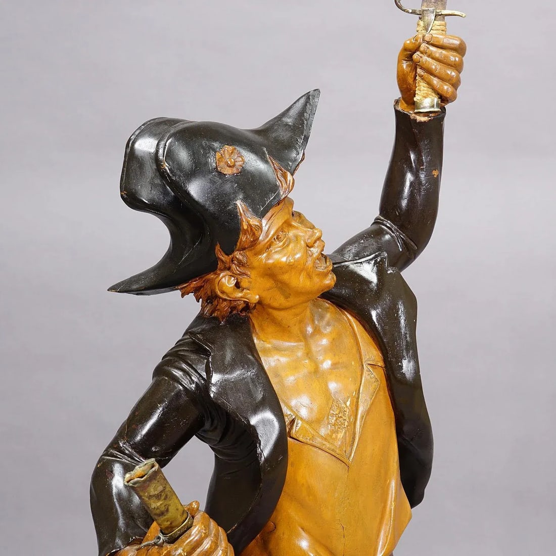 Large Antique Statue of a French Freedom Fighter Ca. 1920s - 10