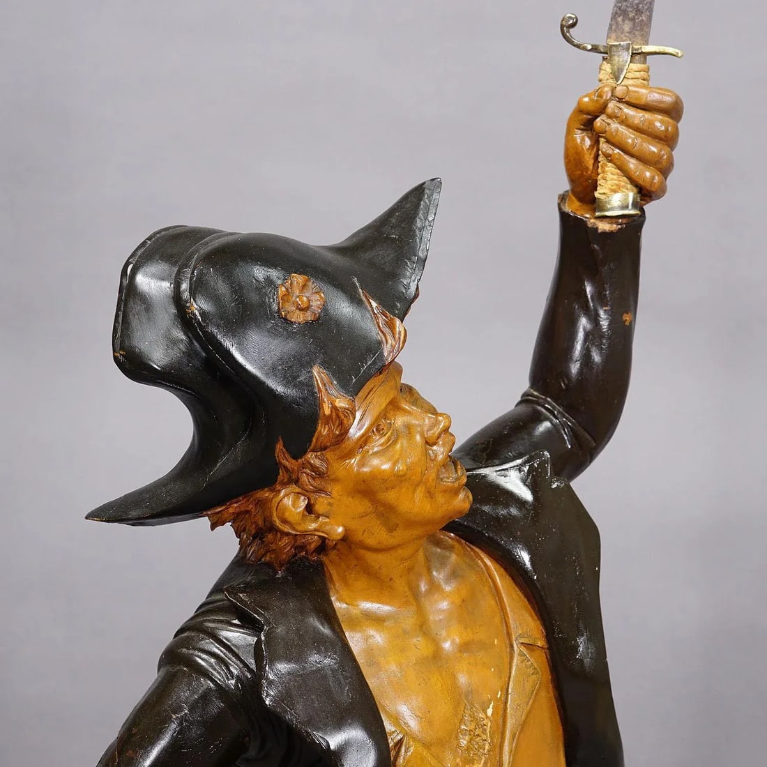 Large Antique Statue of a French Freedom Fighter Ca. 1920s - 4