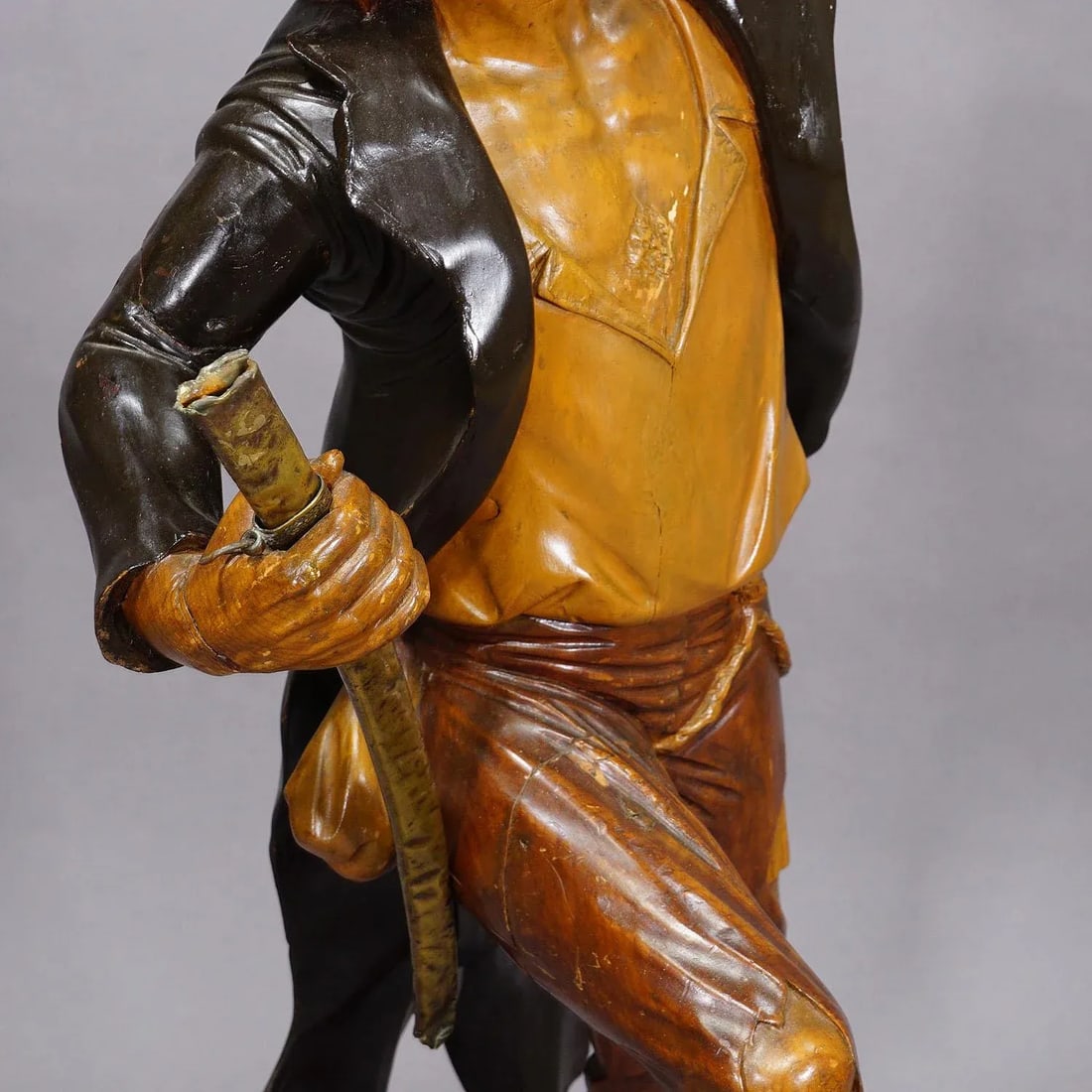 Large Antique Statue of a French Freedom Fighter Ca. 1920s - 6