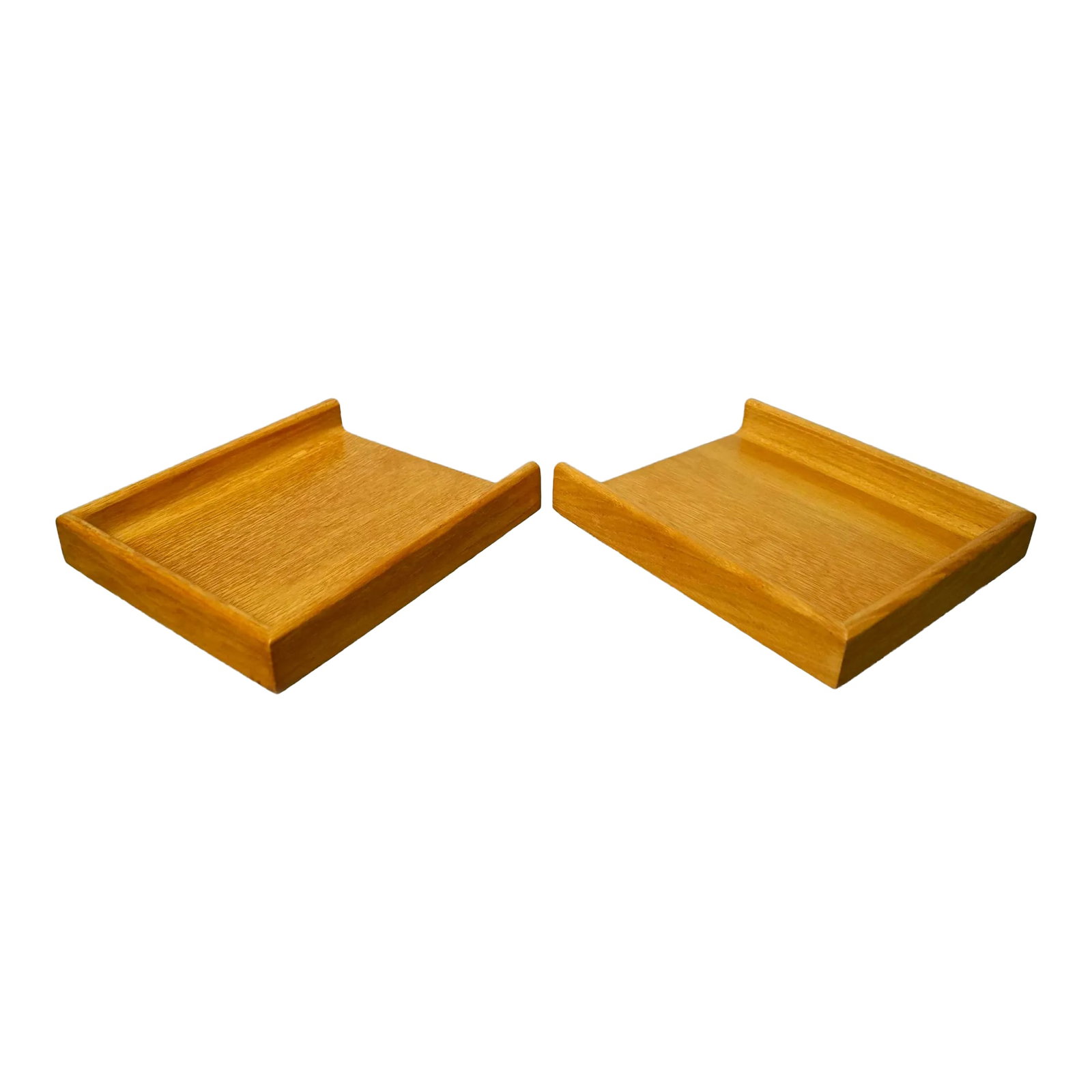 1970's Peter Pepper Products Letter Trays - a Pair: Pair of vintage Midcentury Modern office letter trays for sale. From the 1970's, and manufactured by high-end and collectible Peter Pepper Products. They are in excellent original condition, and are