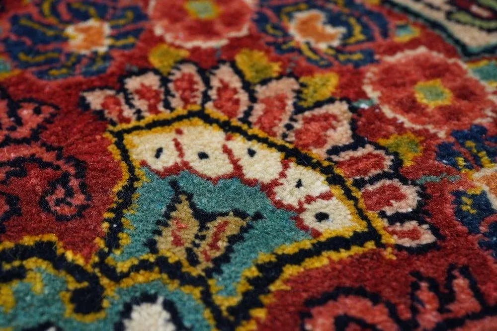 Vintage Sarouk (One of Pair) Rug 4'4'' X 6'10'' - 10