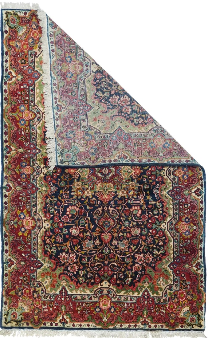 Vintage Sarouk (One of Pair) Rug 4'4'' X 6'10'' - 2