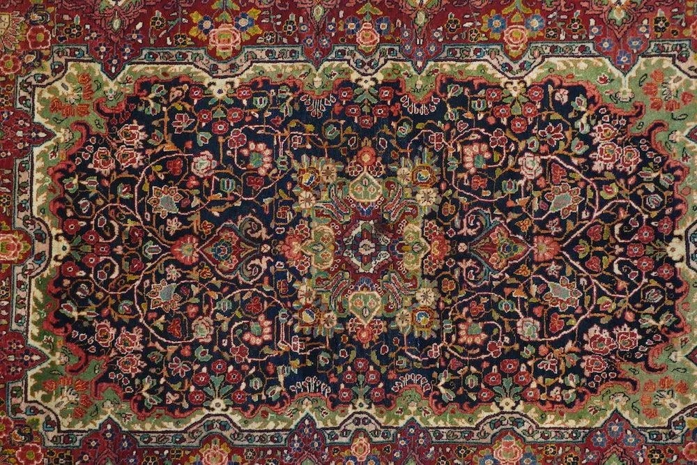 Vintage Sarouk (One of Pair) Rug 4'4'' X 6'10'' - 4