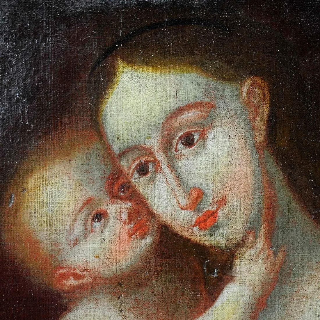 Oil Painting Miraculous Image of Insbruck Maria With Child After Cranach - 2