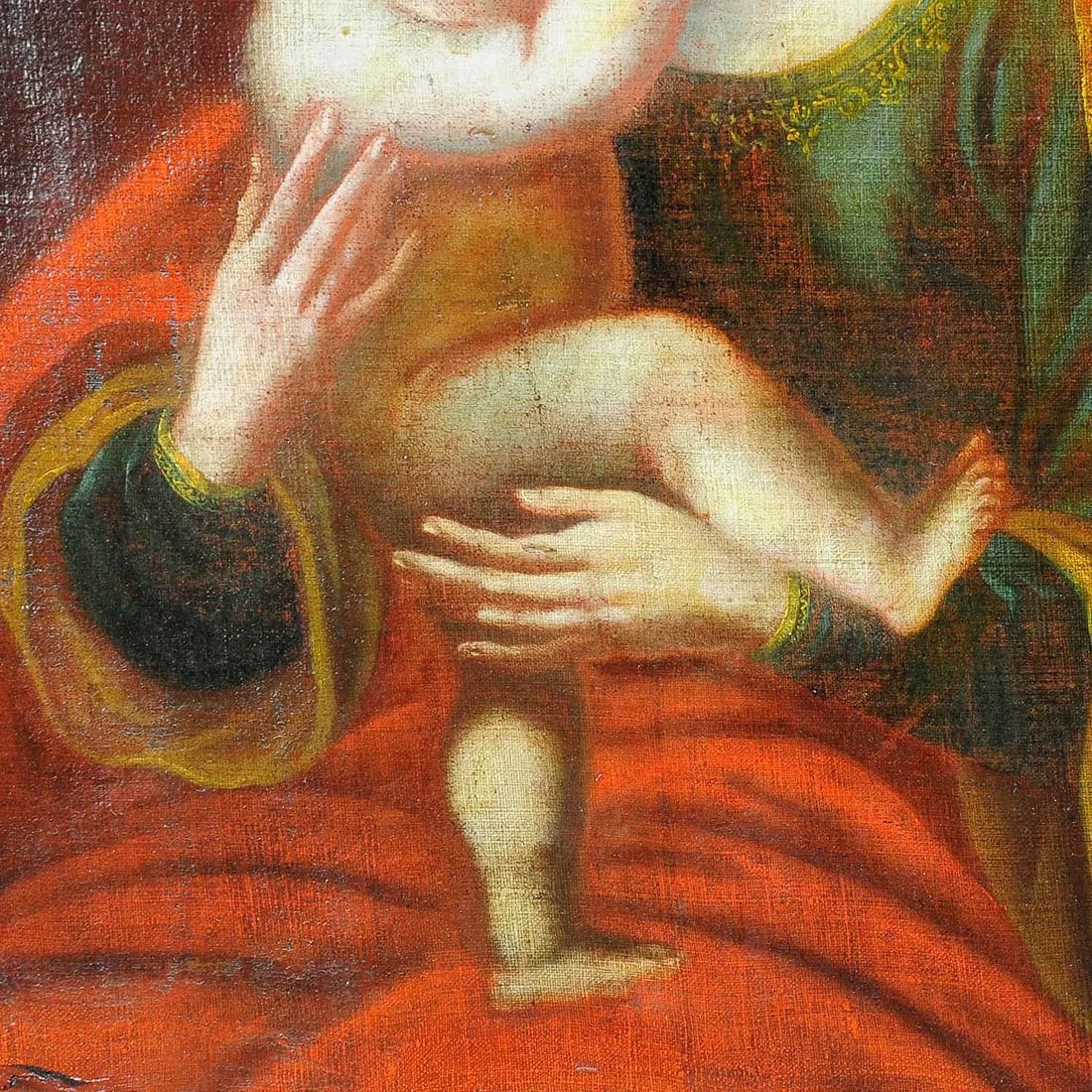 Oil Painting Miraculous Image of Insbruck Maria With Child After Cranach - 3