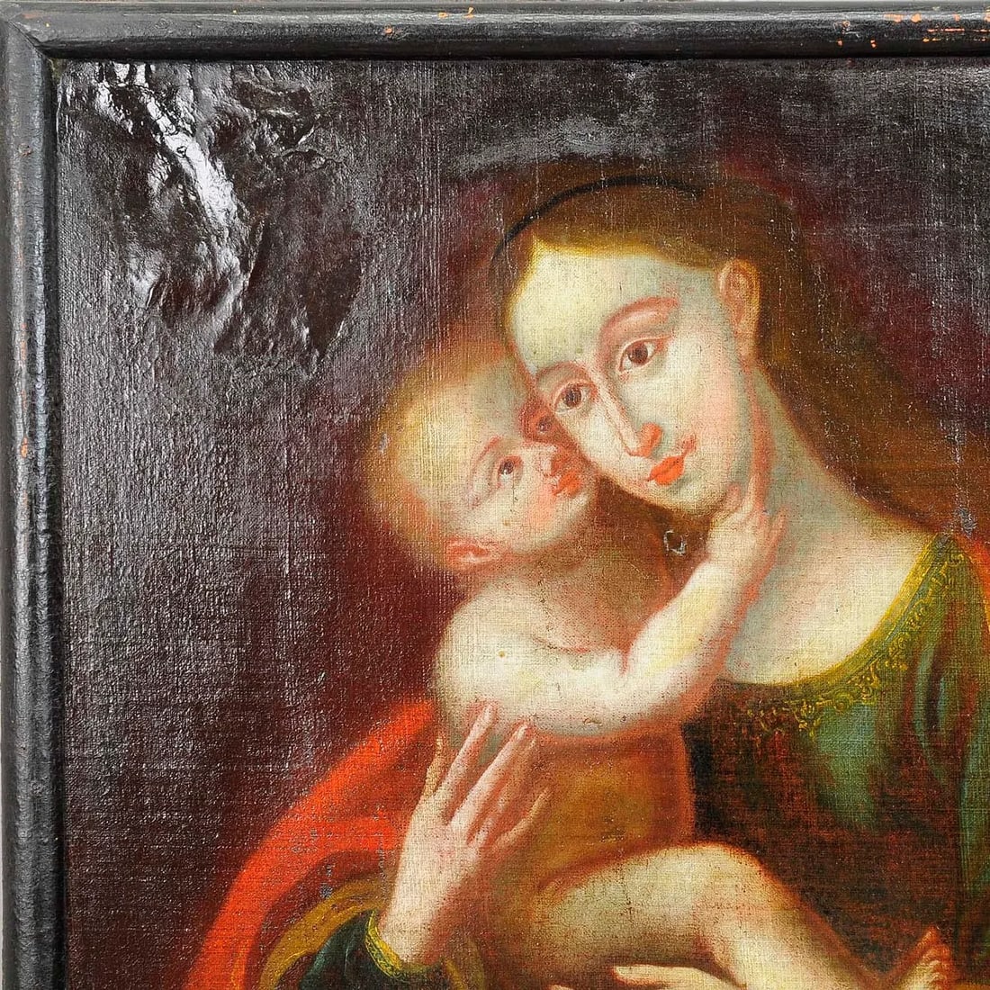 Oil Painting Miraculous Image of Insbruck Maria With Child After Cranach - 4