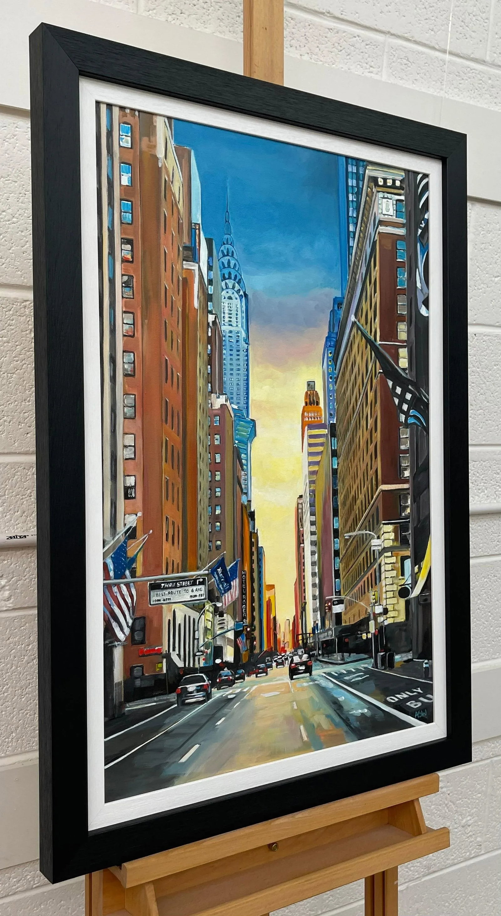Chrysler Building 42nd Street New York City at Sunset With Golden Yellow Sky by Contemporary British - 2