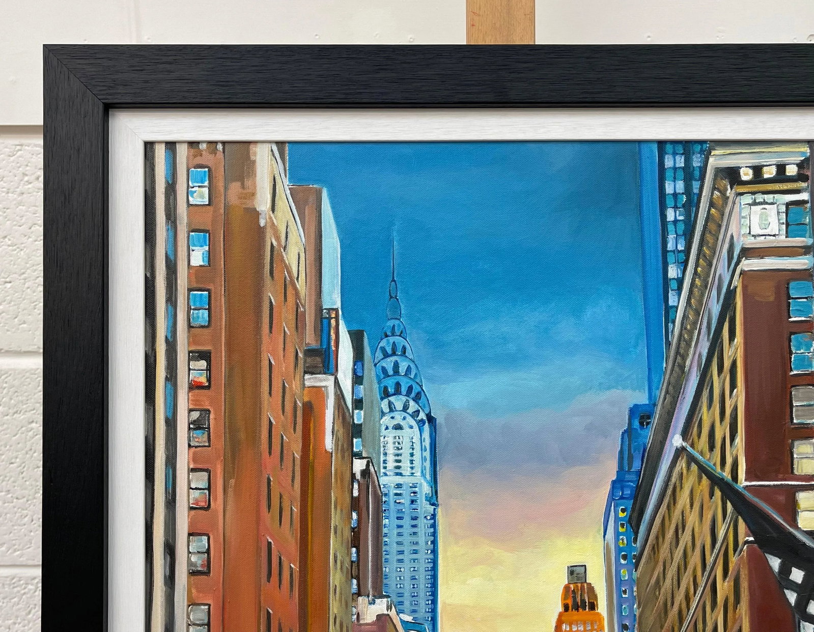 Chrysler Building 42nd Street New York City at Sunset With Golden Yellow Sky by Contemporary British - 5